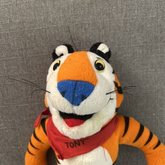 Vintage 1993 Tony the Tiger Kelloggs Frosted Flakes Cereal Mascot 10" Plush - Picture 2 of 8